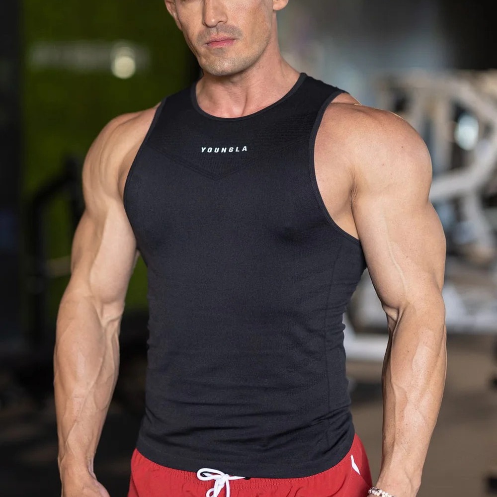 YoungLA Men's Black Tank Top